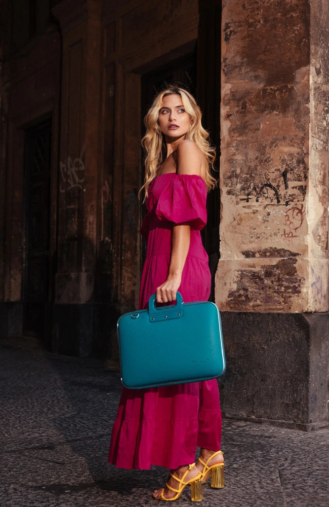 Borsa porta PC Bombata bordeaux: stile e rivoluzione colorata - Bordeaux Bombata laptop bag: style and colorful revolution