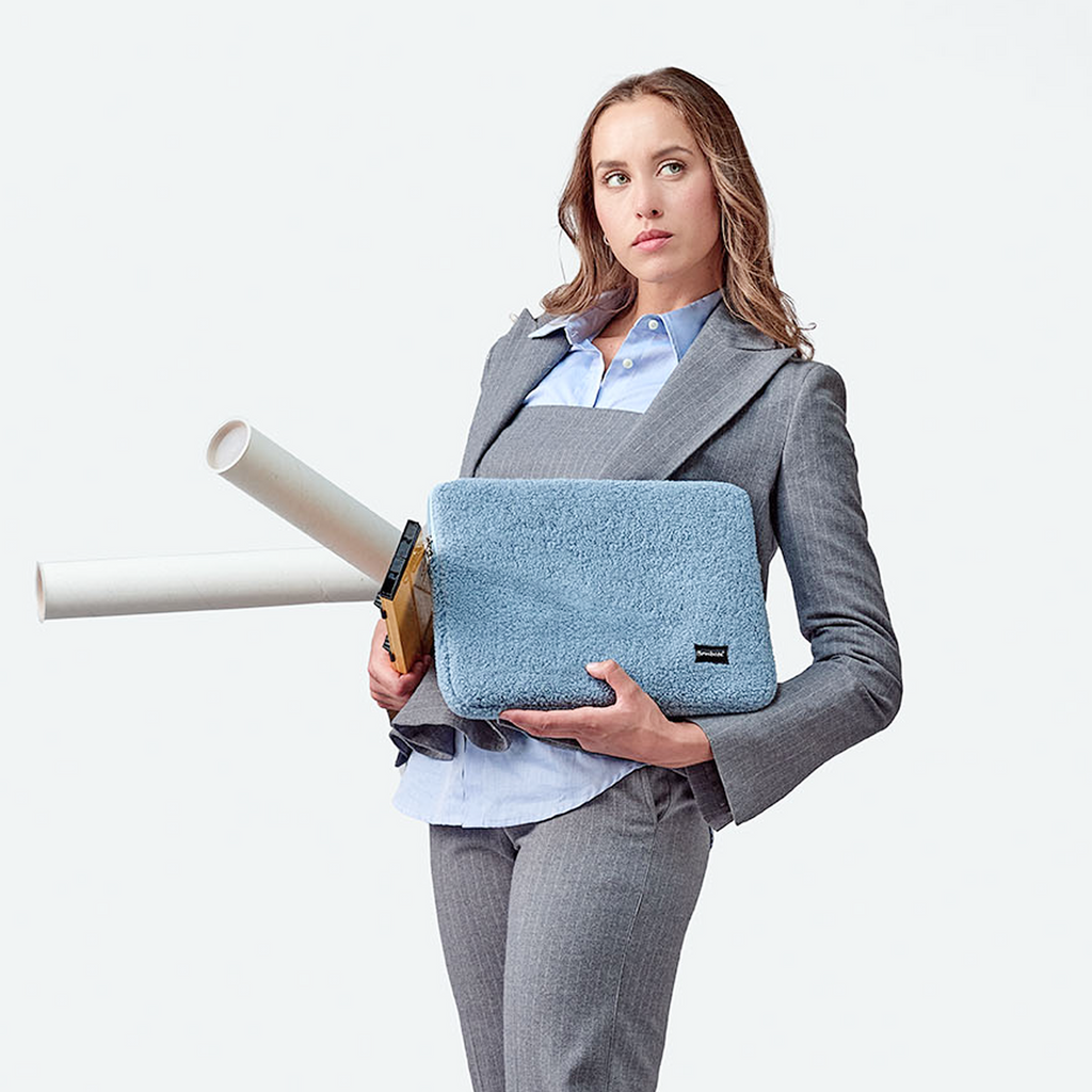 Bombata Teddy Sleeve custodia per computer blu