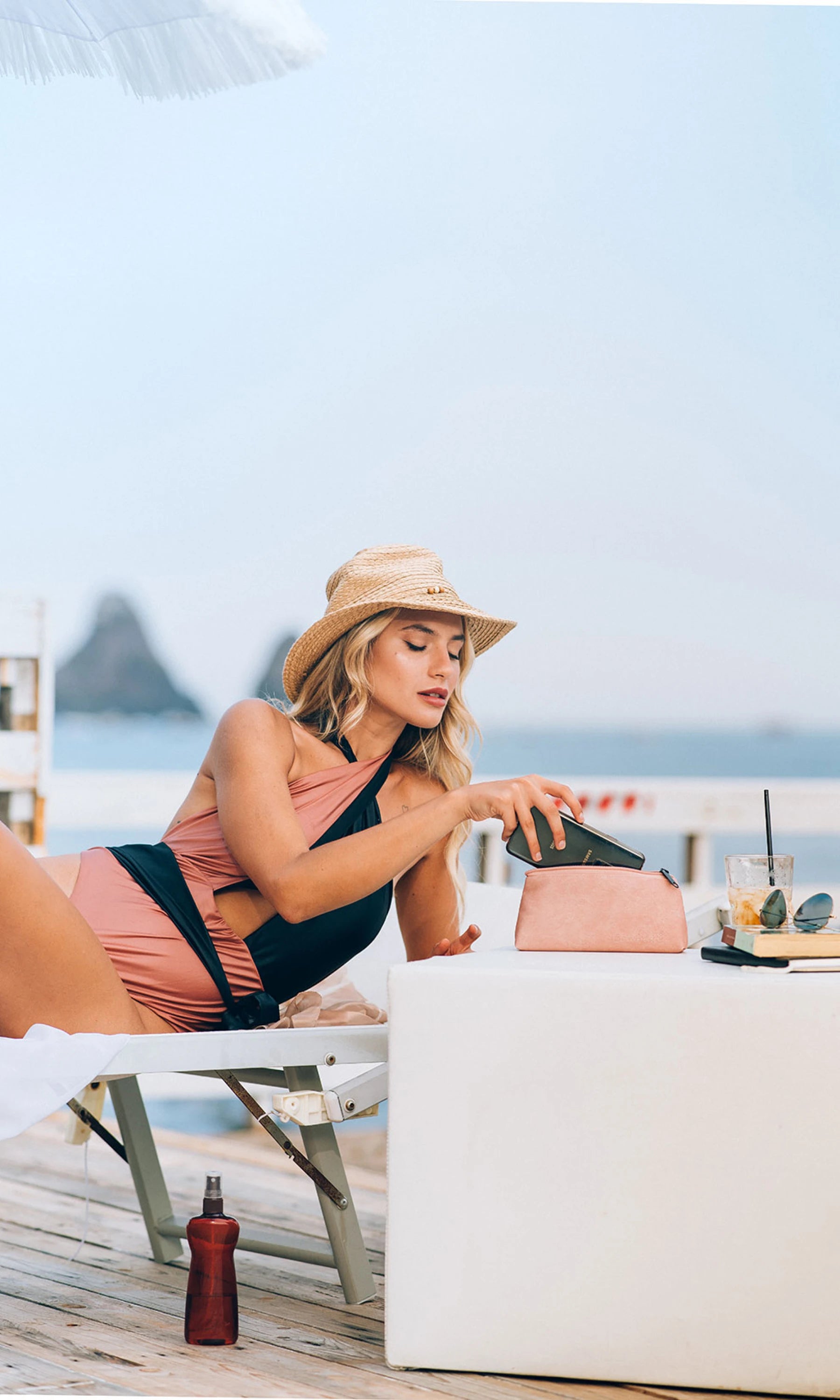 Astuccio Triangolare Denim, Colore Nero - Color Black