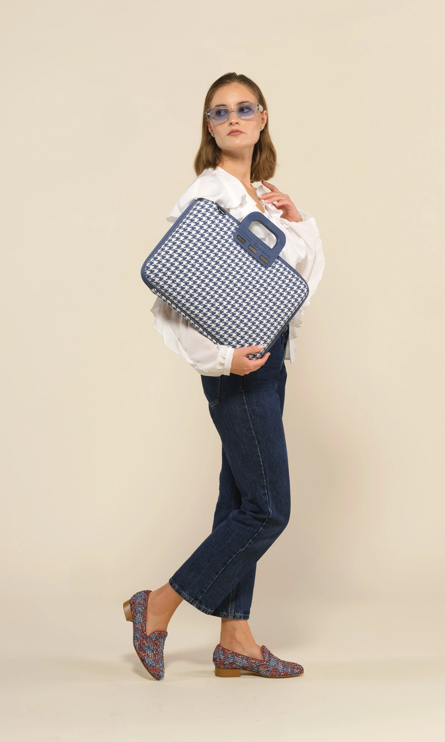 Bombata Pied de Poule, Taglia 15"-16" Colore Grigio - Size 15"-16" Color Grey